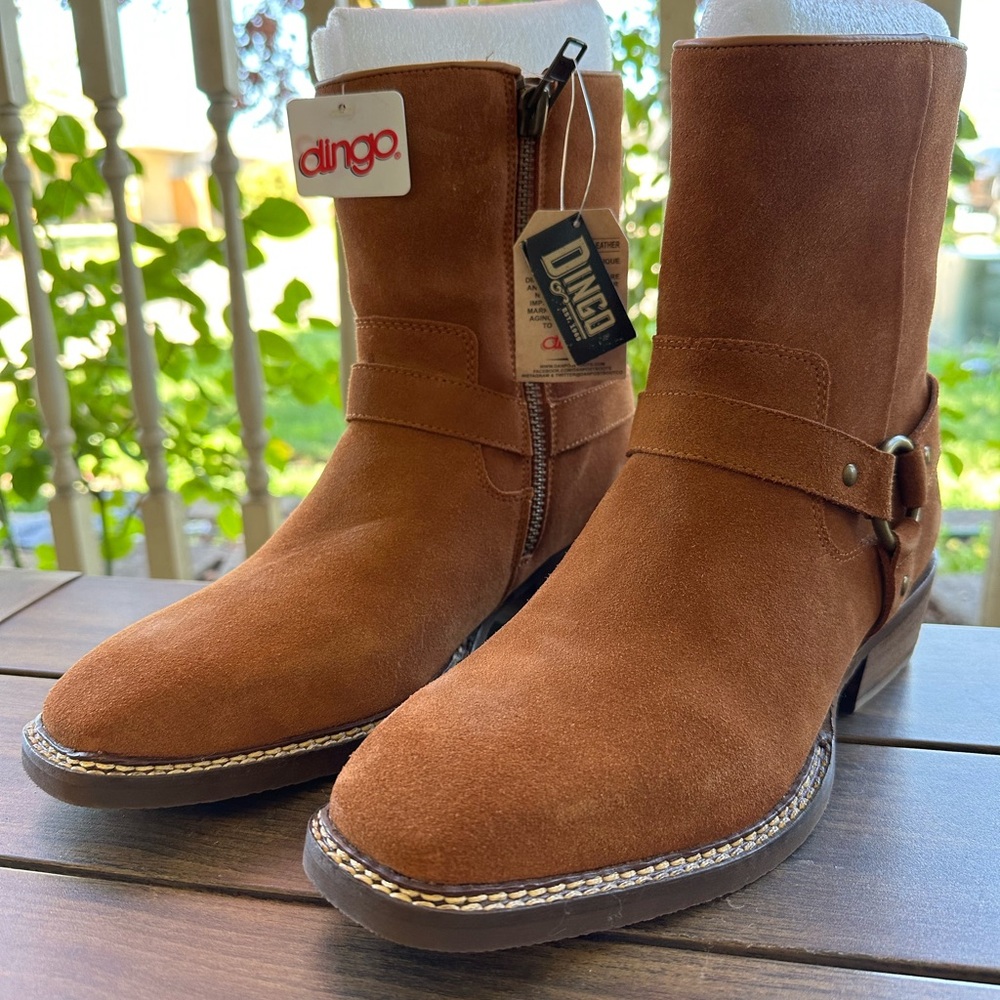 Dingo Mens Calgary Ankle Leather Boots-Size 8